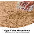 thumbnail image 5 of Asunby 3-Piece Champagne Bath Rug Set – Ultra-Soft, Non-Slip Mat with U-Shaped Contour Rug & Toilet Lid Cover, Ideal for Bathroom, 5 of 9