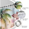 thumbnail image 6 of Ocean Beach Tropical Shower Curtain for Bathroom Decor 84Wx72H Sunset Palm Tree Starfish Coastal Nautical Sun Positive Quotes Art Printed Fabric Polyester Waterproof 12 Pack Plastic Hooks, 6 of 6