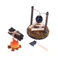 thumbnail image 2 of 4 Piezas Casa de Muñecas Kits de Camping Casa de Muñecas Decoración de Chimenea Accesorios de Decoración de Casa de Muñecas para Exhibiciones de, 2 of 9