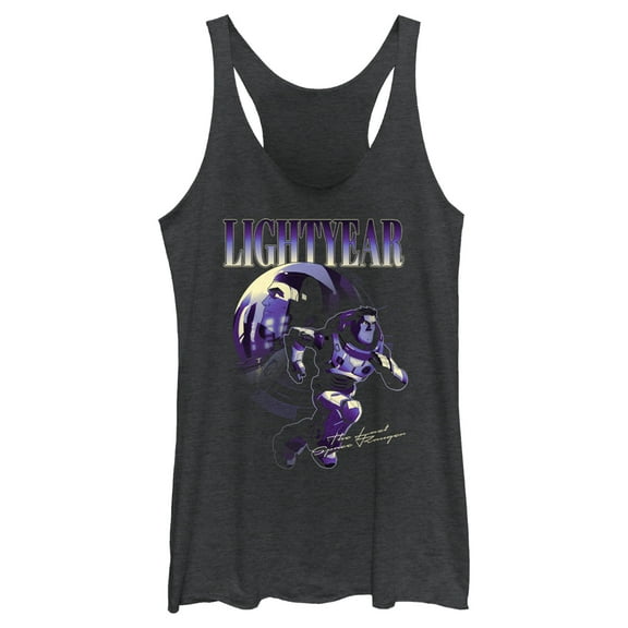 Women's Lightyear Hero Poster  Racerback Tank Top Black Heather Large