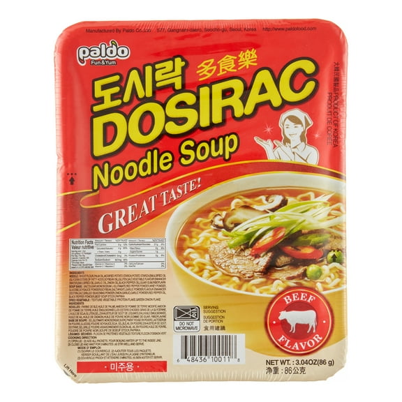 [12 Packs] Paldo Dosirac Noodles, Beef, 304 oz
