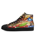 thumbnail image 3 of Coqui Frog Three Kings Christmas Puerto Rico High Top Canvas Shoes Sneakers Black Size 4.5, 3 of 7