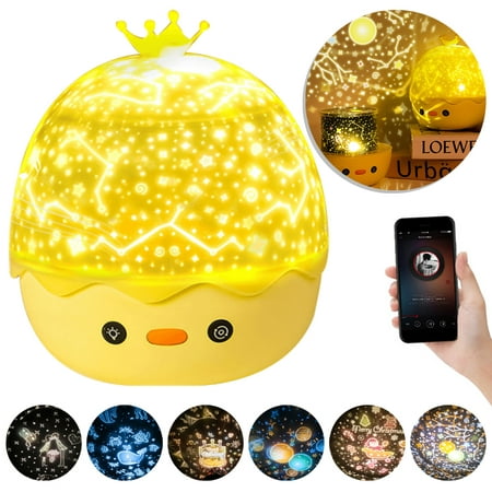 

Dosaele Night Lights for Kids - 360° Rotation Bluetooth Multifunctional Night Light Star Projector Lamp with Music for Decorating Birthdays Christmas Best Gift for a Baby’s Bedroom 6 Sets of Film