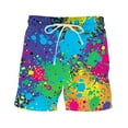 thumbnail image 6 of ZCFZJW Mens Hawaiian Swim Trunks Tie Dye Gradient Print Quick Dry Bathing Suit Swimming Board Shorts Big and Tall Regular Fit Drawstring Elastic Waist Short Pants with Pockets Multicolor#09 XXXL, 6 of 7