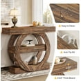 thumbnail image 4 of Tribesigns Rustic Farmhouse 41-Inch Entryway Table, 3-Tier Narrow Console Table with Storage Shelves, Behind Couch Hallway Sofa Table, Living Room Foyer Accent Furniture, 4 of 5