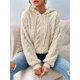 thumbnail image 4 of Suéter Holgado de Franela con Capucha para Mujer, Larga y Cálido para Invierno Albaricoque L, 4 of 8
