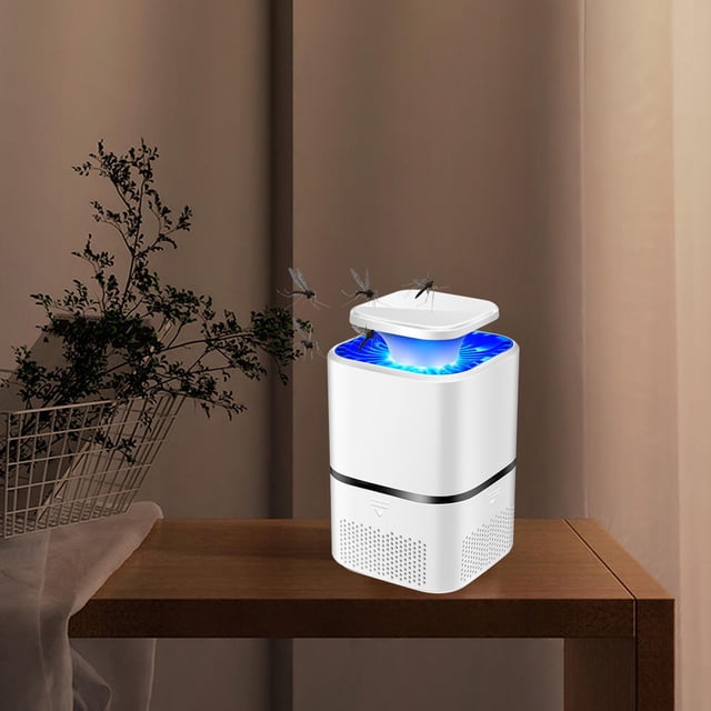Lamp Quiet Electric Fly Catcher Room Garden Office Blanco Cola matamoscas