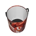 thumbnail image 3 of Fotbe Red Leaf Flame Fox Laundry Basket with Handles, Waterproof Large Laundry Hamper, Wash Bag for Corner Dorm, Rolling Laundry Basket with Handles-Medium, 3 of 8