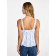 thumbnail image 3 of No Boundaries Floral Print Ruffle Cami, Women’s XXS-XXL, 3 of 5