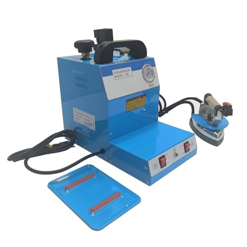 Plancha de vapor industrial y estación de caldera PreAsion de 110 V: sistema de planchado profesional de 1600 W con vapor y temperatura ajustables para tiendas de ropa, lavanderías, fábricas y tienda