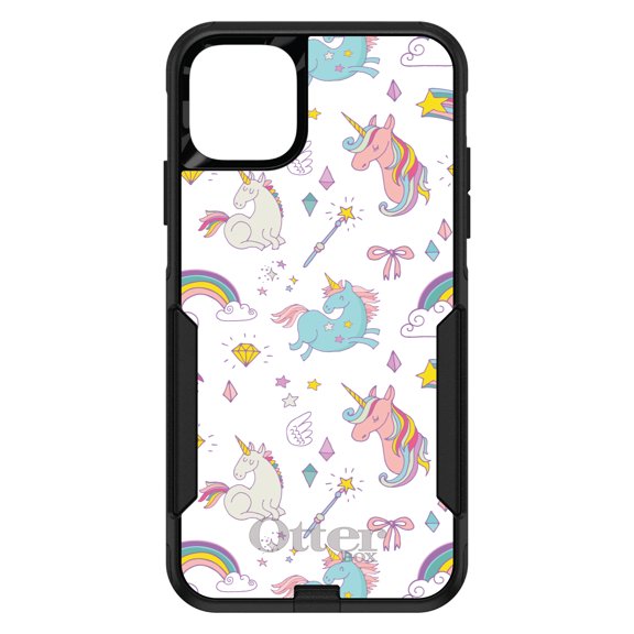 DistinctInk OtterBox Commuter Custom Case for Apple iPhone 15 (6.1" Screen) - White - Raised Bezel Screen Guard