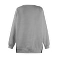 thumbnail image 6 of Lenpel Oversized Sweatshirts for Women Casual Loose Crewneck Long Sleeve Side Split Pullover Tunic Sweater Tops Fall Winter Outfits(Gray,Small), 6 of 6