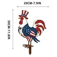 thumbnail image 3 of Feledorashia 4th Of July Yard Stake, Patriotic Outdoor Garden Decor, Double-Sided Metal Independence Day Sign, Weather Resistant Rustproof Metal Porch Courtyard Decoration, 3 of 9