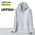 thumbnail image 4 of Mceream Men's Refined Sun Protection with Pockets Tunic Fashion Hooded Ice Silk Comfy Long Sleeve Commuting Windbreaker Jacket Plus Size Outwear Ropa Para Invierno Hombre Gray XXXXXL, 4 of 6
