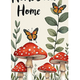 thumbnail image 4 of Forest Theme Mushrooms Banner Home Sweet Decor Red Toadstools Butterflies Illustration for Home Decoration Interior Decor Living Room, 4 of 8