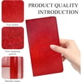 thumbnail image 6 of CCOCC Car Registration and Insurance Holder, PU Leather Glove Box Document Organizer with Magnetic Closure, 6 Clear Pockets Auto Paperwork Wallet, Vehicle Card Holder for Women, Red Car Accessories, 6 of 7