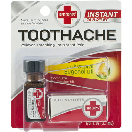 RED CROSS Toothache Kit complet de médicaments 0,12 oz