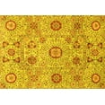 thumbnail image 1 of Ahgly Company Machine Washable Indoor Rectangle Abstract Yellow Modern Area Rugs, 8' x 12', 1 of 4