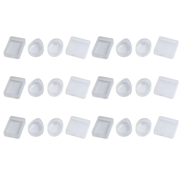 Paquete de 90 Molde de Resina de Silicona Moldes de Joyería con Colgante Agujero para DIY Joyería Fabricación Artesanal 5 Formas
