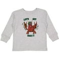 thumbnail image 3 of Inktastic Mardi Gras Let's Get Cray Crayfish with Beads Boys or Girls Long Sleeve Toddler T-Shirt, 3 of 5