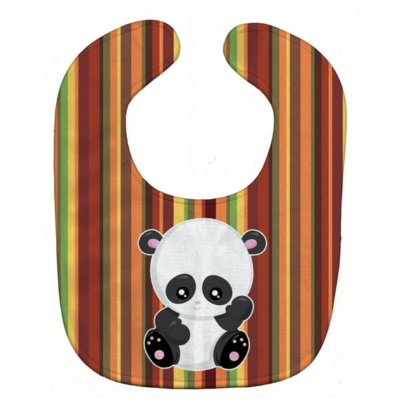 Striped Panda Baby Bib