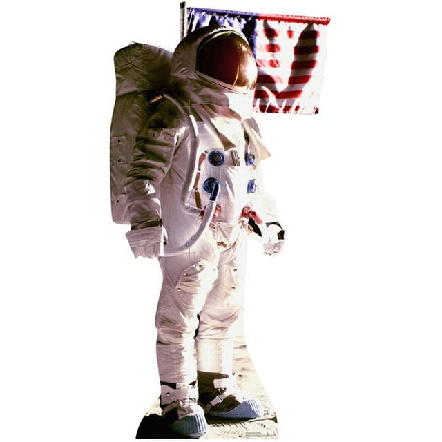 74 x 37 Po Homme Astronaute sur le Standup en Carton de la Lune