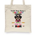 thumbnail image 2 of Kinda Busy Being Kindergarten Teacher and Shih Tzu Mom Canvas Tote Bag Lion Dog Lover Gifts Reusable Shopping Grocery Bag - 02005, 2 of 5
