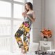 thumbnail image 5 of Balery Cute Cat Cartoon Pantalones de pijama para mujer, pijamas ultraligeros, pantalones de estar por casa-Small, 5 of 6
