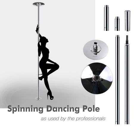 Portable 45mm Spinning Dancing Pole Kit Fitness Dance Sport Exercise Club Party Pub Home