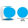 thumbnail image 2 of Lot de 500 Autocollants Ronds à Codage de Couleur à Pois Ronds Étiquettes (3 Pouces, Bleu), 2 of 7