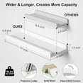 thumbnail image 3 of Floating Shelves Wall Mounted Set of 2, 17 Inch Rustic Wood Wall Shelves for Storage, Bedroom Living Room Bathroom Kitchen Office and More White, 3 of 4