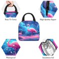 Summer Pink Flamingo Lightweight Large Capacity Tote Lunch Bag for Men