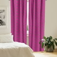 thumbnail image 2 of Ambesonne Hot Pink Curtains, Windmill Seem Flowers, Pair of 28"x95", Hot Pink Green and Blue, 2 of 5