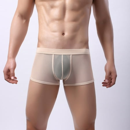 

Mishuowoti Men s Underwear Breathable Mesh Underwear Middle Waist Men Leisure Sports