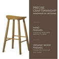 thumbnail image 5 of Maven Lane 31" Luna Bar Stool with Rustic Natural Wood Finish - Artisan Crafted Backless Bar Height Stool, Oval Saddle Seat for Unmatched Comfort - Adds Warmth & Style to Kitchen, Dining Area, 5 of 7