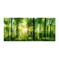 thumbnail image 2 of Tiptophomedecor Peel and Stick Forest XXL Wallpaper Wall Mural - Green Forest Sunrise - Removable Wall Decals, 2 of 3