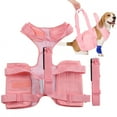 thumbnail image 3 of Kit de ayuda para pasear perros, collar auxiliar con correa y asa de elevación, soporte para la recuperación de mascotas mayores y enfermas, color rosa XL, 3 of 14