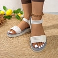 thumbnail image 3 of Pandaie Womens Orthopedic Walking Sandals Comfortable Plantar Fasciitis Arch Support Summer Beach Vacation Shoes with Adjustable Strap White 8, 3 of 9