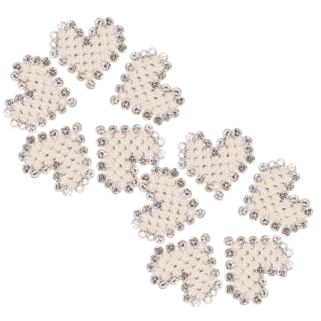 Hytrove 10Ud Botones Para Ropa Con Corazón Y Rhinestones Para Suéter Abrigo Y Bolsos
