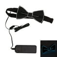 thumbnail image 2 of Portable LED Bow Tie, Polyester Plastic Copper Wire Adjustable Glowing Necktie Equipment For Party Dance Festival Club, 2 of 8