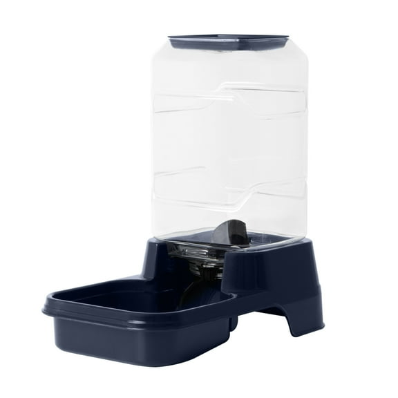 Vibrant Life Gravity Pet Feeder for Dogs and Cats, Small, Navy, 3 Pound Capacity