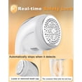 thumbnail image 5 of Homtronics Electric Fabric Shaver Lint Remover, 1200mAh Rechargeable Lint Sweater Shaver with 6 Leaf Blades, 3 Speeds, LED Display, Safety Lock for Clothing Furniture Pilling, White, 5 of 8