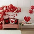 thumbnail image 3 of Valentine''s Day Pillow Covers 20x20 Inch Set of 2 Big Red Hearts Small Red Hearts Decor Black Throw Pillow Covers Valentine''s Day Cushion Case Decoration for Sofa Couch 53D, 3 of 6