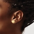 thumbnail image 2 of Auriga Fine Jewelry 925 Sterling Silver 10-11mm Yellow Imitation Shell Pearl Stud Earrings for Women, 2 of 6