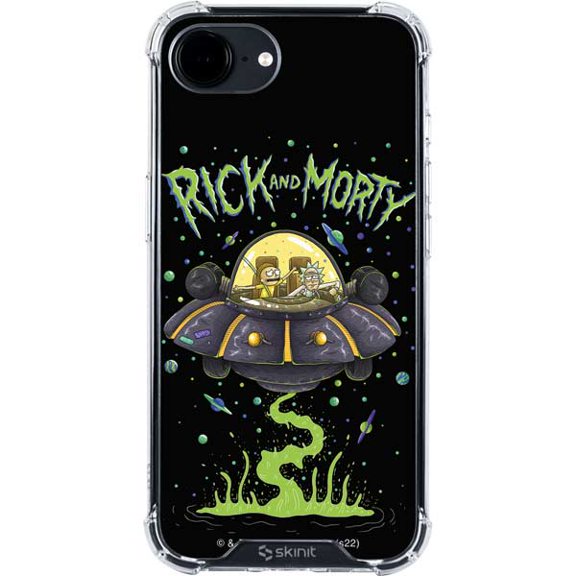 Skinit Adult Swim Rick and Morty Spaceship iPhone 16e Clear Case