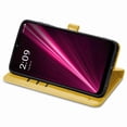 thumbnail image 3 of Allytechgroup Flip Wallet Case [Cat & Dog Cute Embossed Pattern] for T-Mobile REVVL 6 5G with Card Slots Cash Holder, Stylish Magnetic Clasp Shockproof Kickstand Cover with Hand Strap, Yellow, 3 of 6