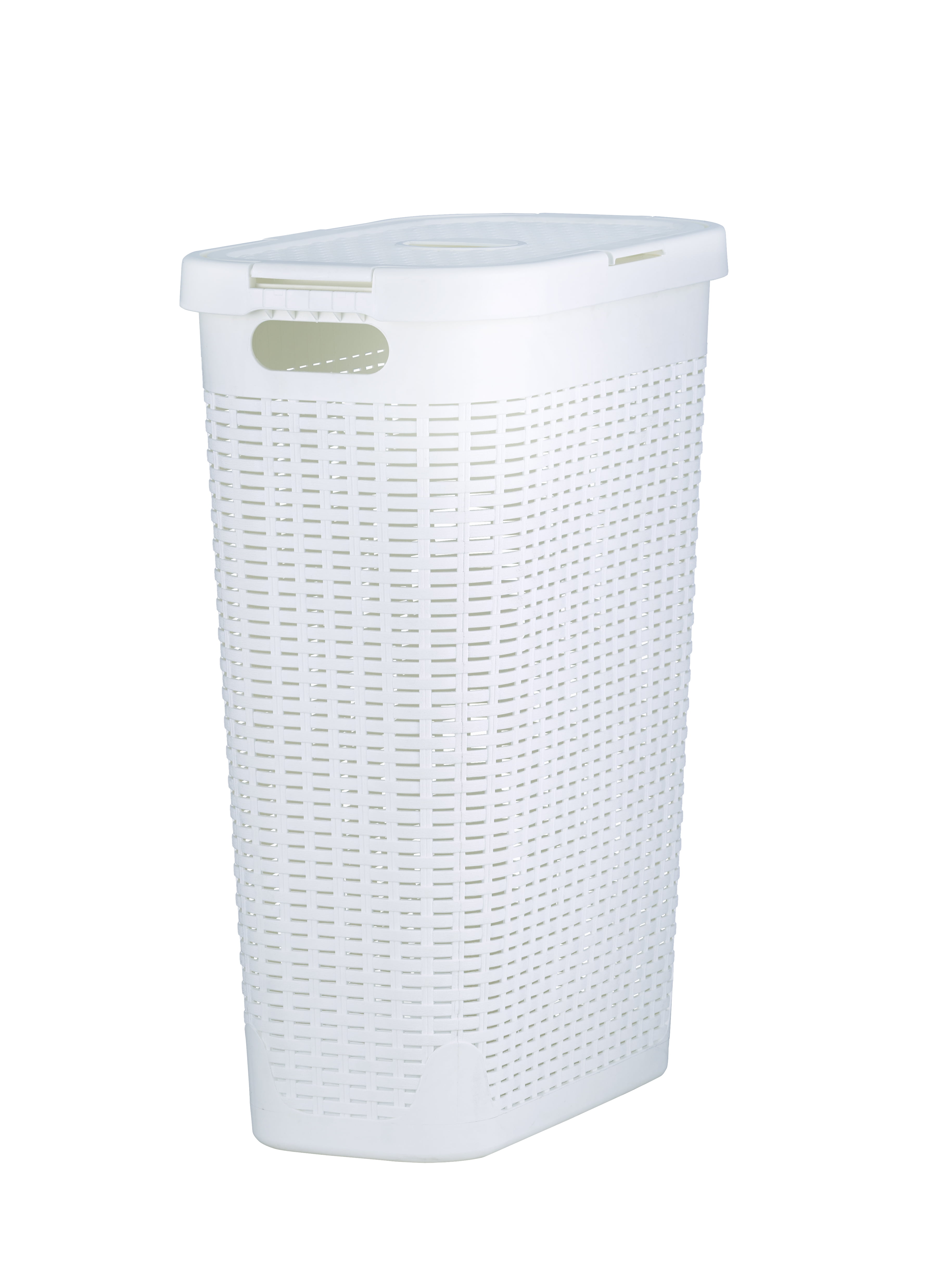 slim laundry hamper with lid