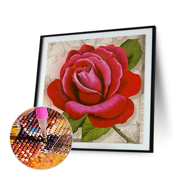 Mosaico de diamantes 5D Kit de mosaico de taladro redondo completo Wdftyju DIY Serie de flores para pared bordado de diamantes completo decoración de dibujo regalos