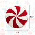 thumbnail image 4 of CHUANK Coussins de Noël en Forme de Canne de Bonbon Coussins à la Menthe Poivrée Décorations de Noël Rouges et Blanches Coussin en Peluche Mignon Coussin Décoratif de Noël pour Canapé Coussin Canapé & Chambre, 4 of 5
