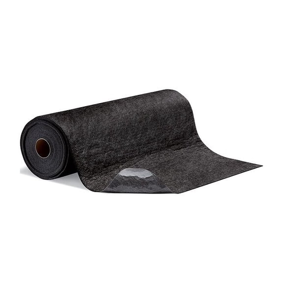 Sorbent Roll, 7 gal, 3 ft x 50 ft, Universal, Black, Polypropylene